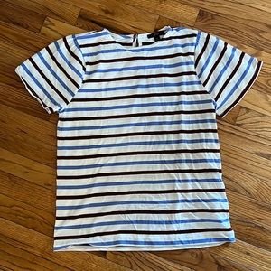 J Crew Puff Sleeve t shirt in stripe NWOT size small